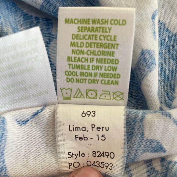 Loved, Lilly Pulitzer Blue & White Elephant Print Strapless Mini Dress Size XXS - Picture 2 of 8